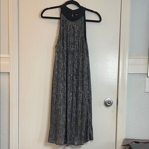 Catherine Malandrino Black and Silver Striped Dress